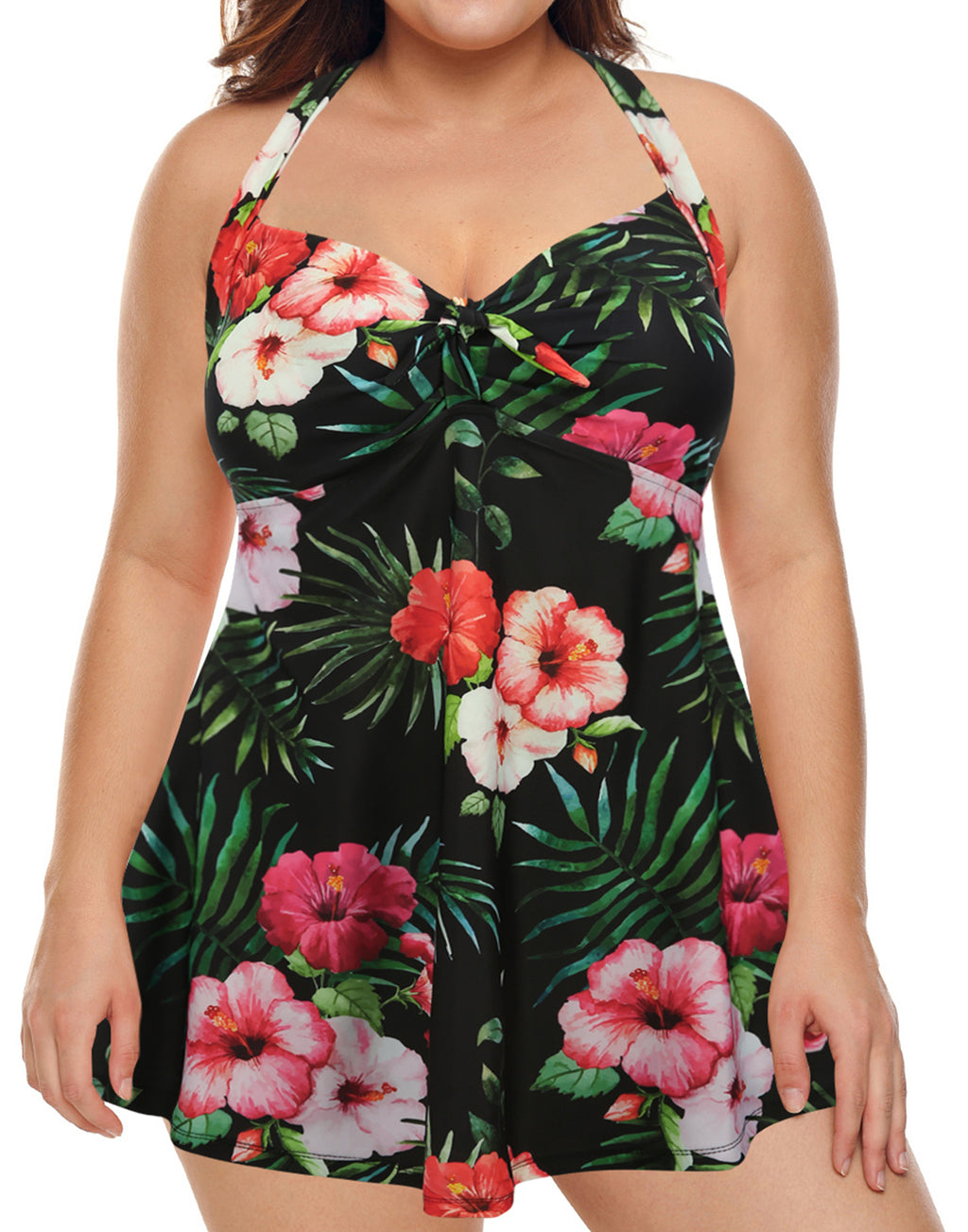 Hawaiian Floral One Piece Swimdress