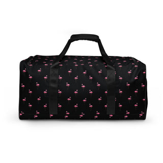 Flamingo Print Duffle Bag Travel & Gym – front view