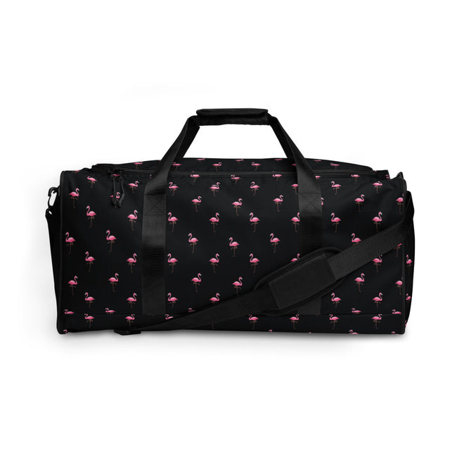 Flamingo Print Duffle Bag Travel & Gym – back view