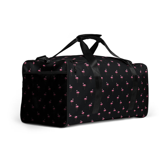 Flamingo Print Duffle Bag Travel & Gym – side view