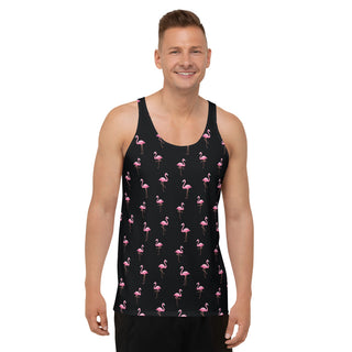 Flamingo Print Tank Top All Over Print – front view