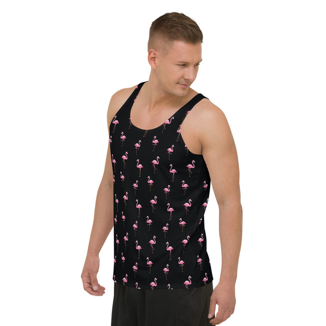 Flamingo Print Tank Top All Over Print – back view