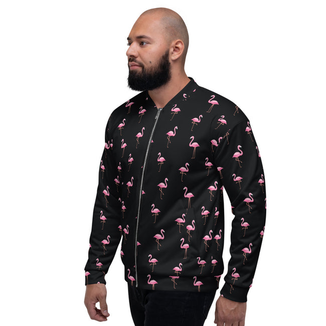 Unisex Bomber Jacket All Over Print – close-up detail
