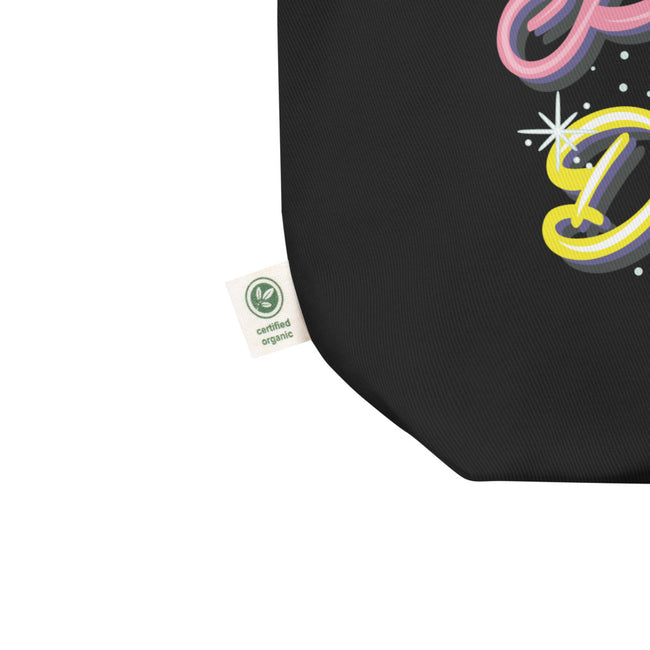 Life Isn't Perfect Eco Tote Bag Dog Art – side view