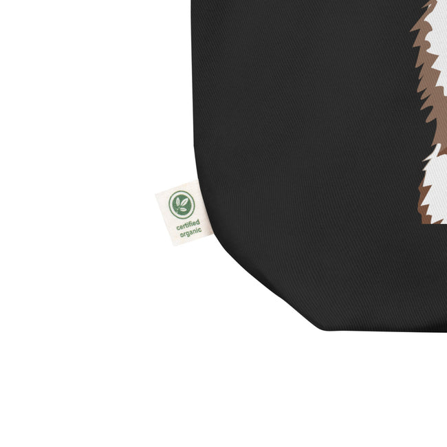 Husky Eco Tote Bag Organic Cotton Dog Art – close-up detail