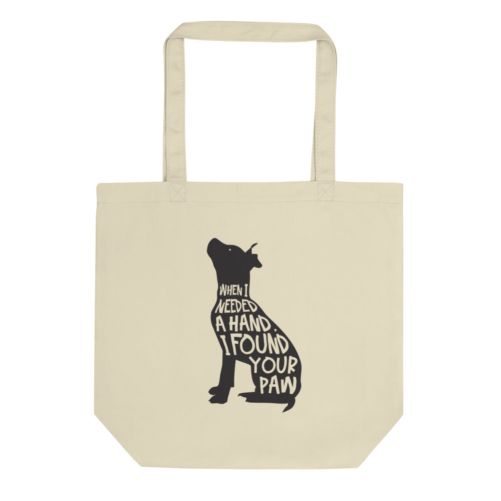 When I Needed a Hand Eco Tote Bag Dog Art – front view Main image
