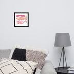 Happiness is a Wagging Tail Framed Poster