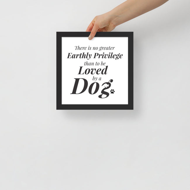 There is No Greater Privilege Framed Poster in Black – side view