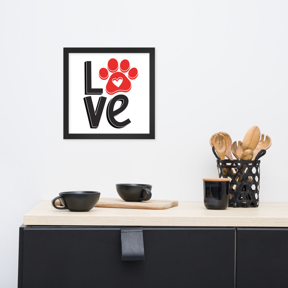 Dogs Are Love Framed Poster