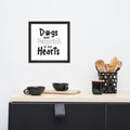 Dogs Leave Pawprints In Our Hearts Framed Poster