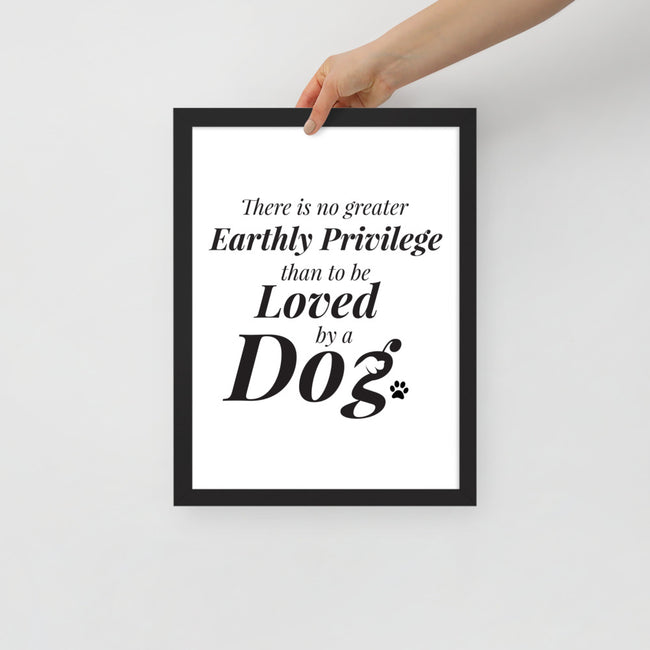 There is No Greater Privilege Framed Poster in Black – alternate view
