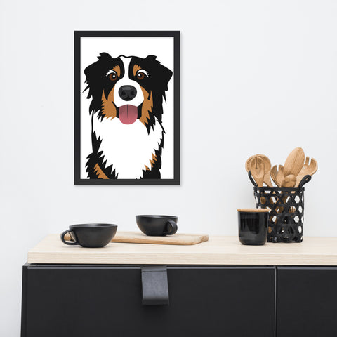 Bernese Mountain Dog Framed Poster