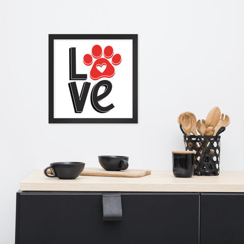 Dogs Are Love Framed Poster