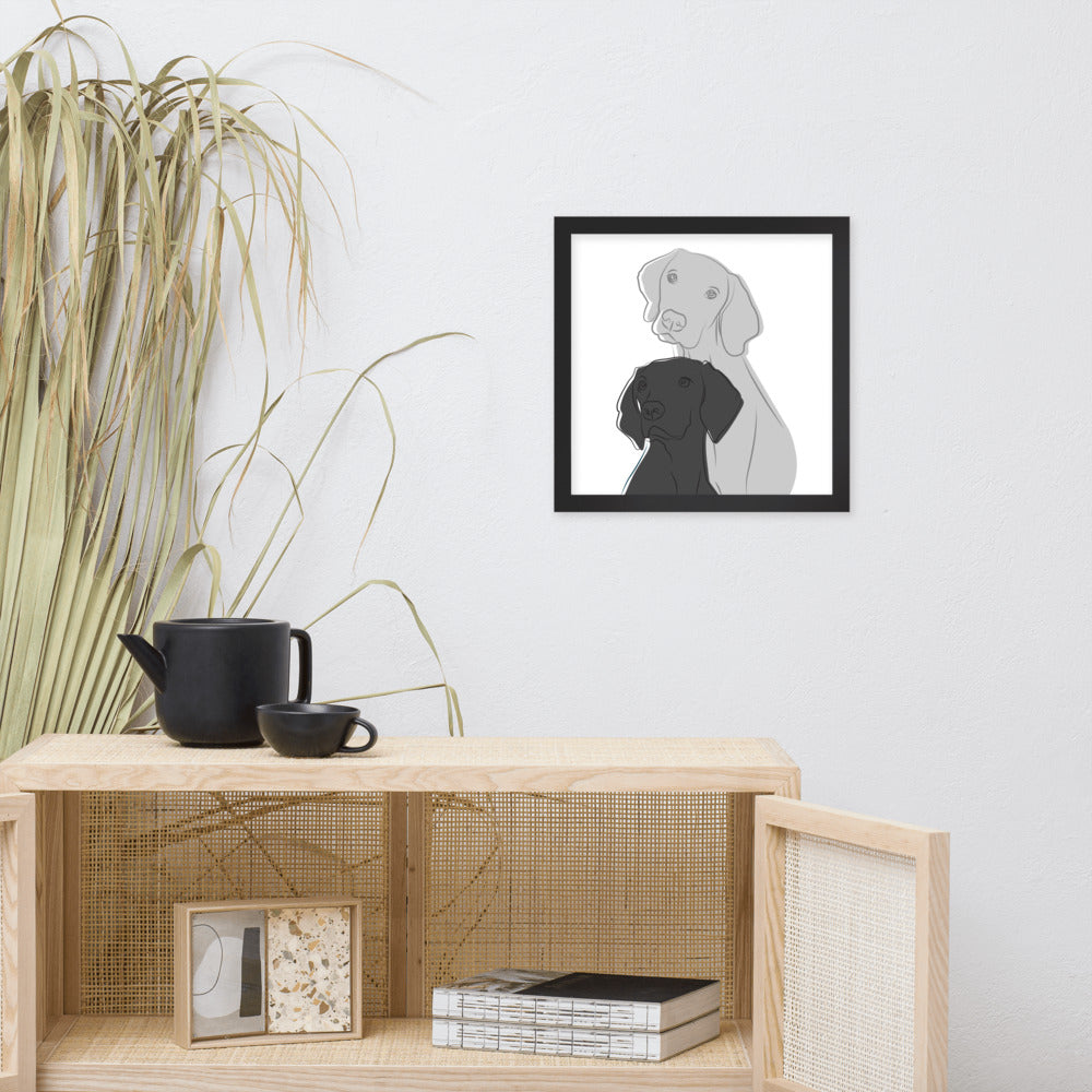 Two Dogs Framed poster