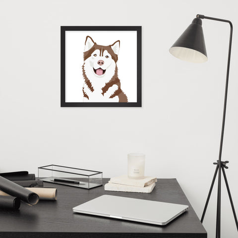 Husky Framed Poster