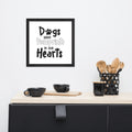 Dogs Leave Pawprints In Our Hearts Framed Poster