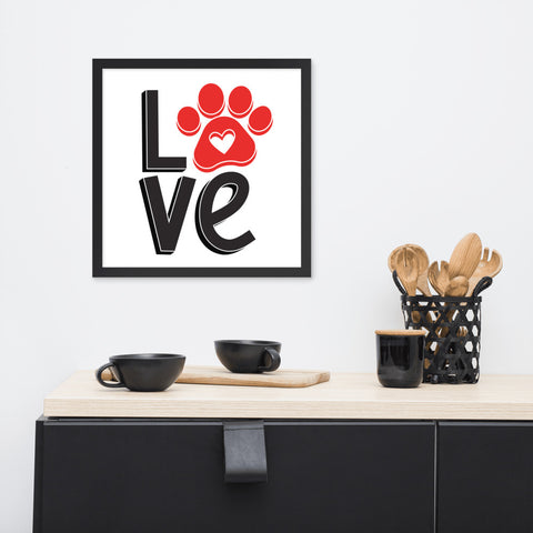 Dogs Are Love Framed Poster