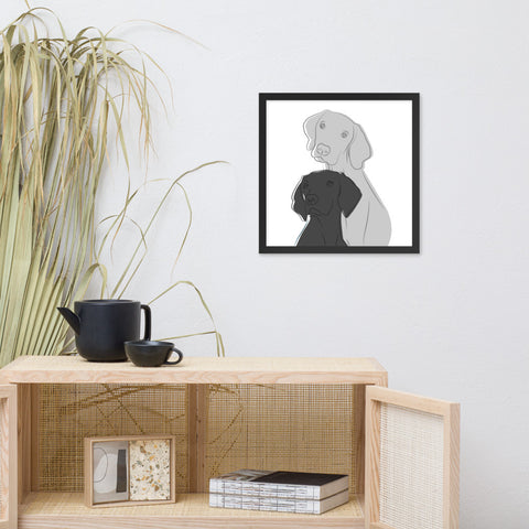 Two Dogs Framed poster
