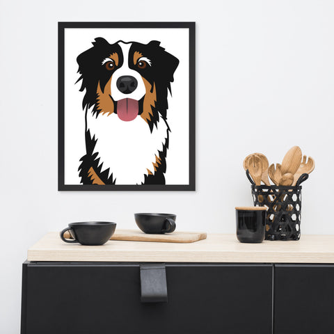 Bernese Mountain Dog Framed Poster