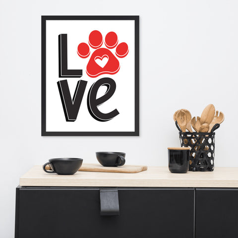 Dogs Are Love Framed Poster