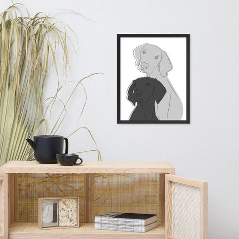 Two Dogs Framed poster