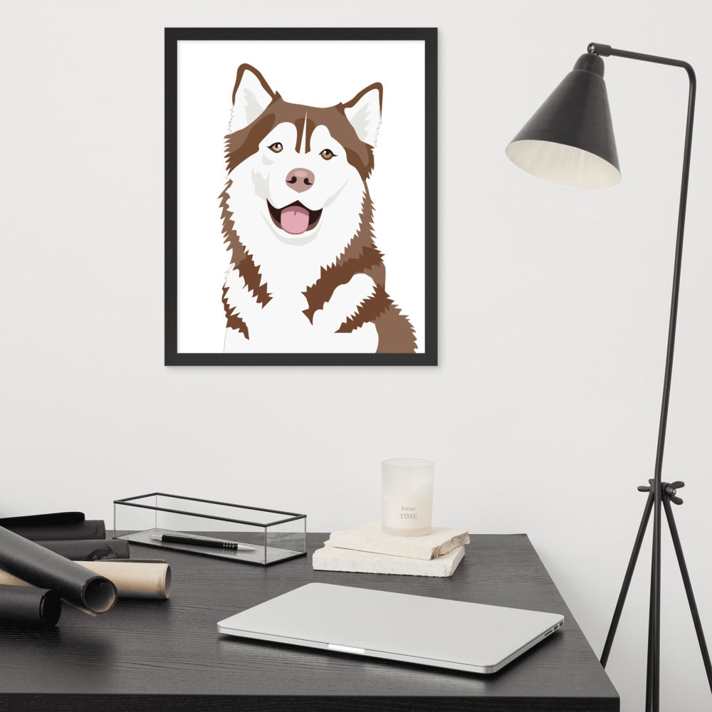 Husky Framed Poster