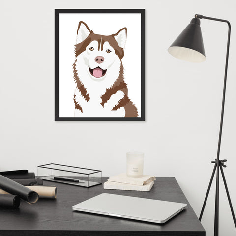 Husky Framed Poster