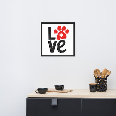 Dogs Are Love Framed Poster