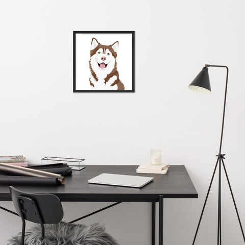 Husky Framed Poster