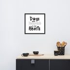 Dogs Leave Pawprints In Our Hearts Framed Poster