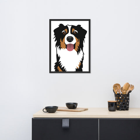 Bernese Mountain Dog Framed Poster
