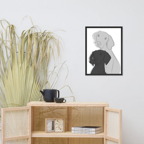 Two Dogs Framed poster