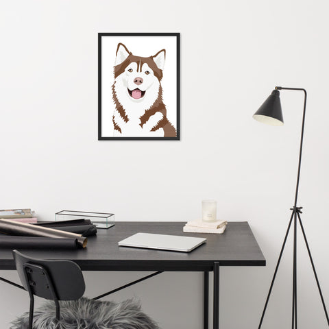 Husky Framed Poster