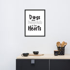 Dogs Leave Pawprints In Our Hearts Framed Poster