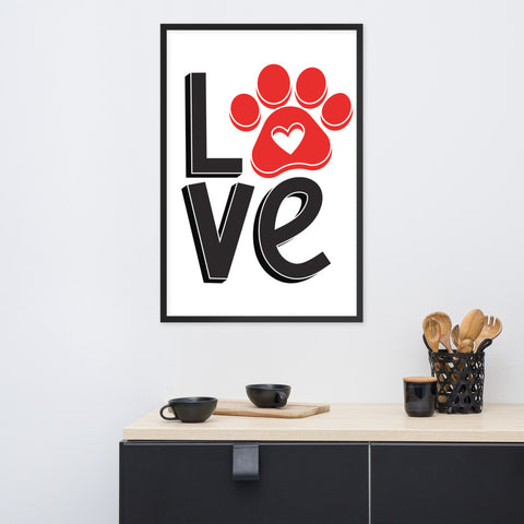 Dogs Are Love Framed Poster