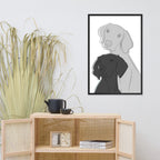 Two Dogs Framed poster