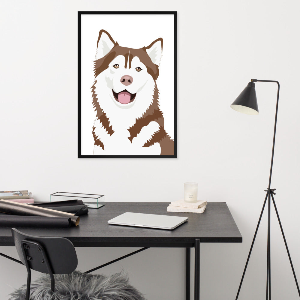 Husky Framed Poster