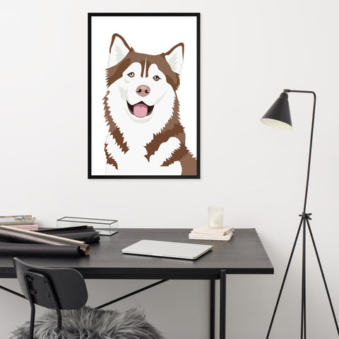 Husky Framed Poster