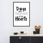 Dogs Leave Pawprints In Our Hearts Framed Poster
