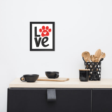 Dogs Are Love Framed Poster