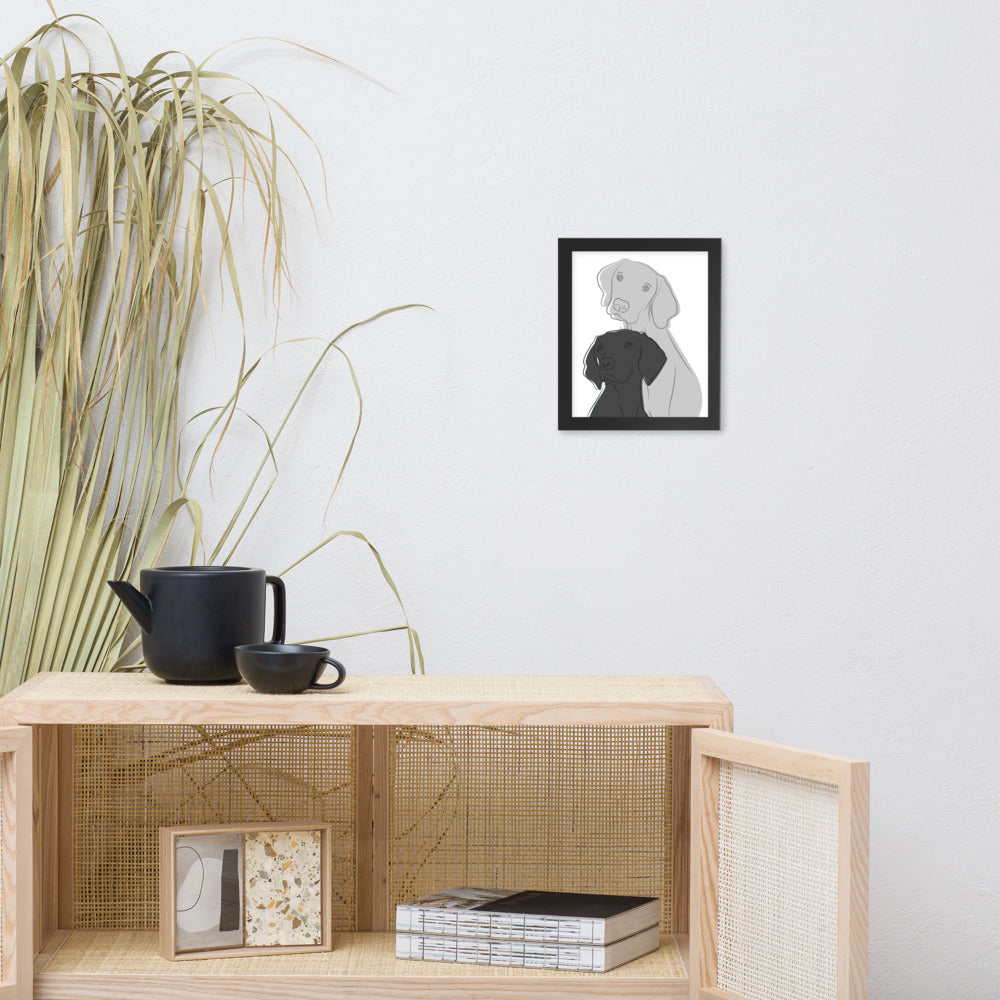 Two Dogs Framed poster