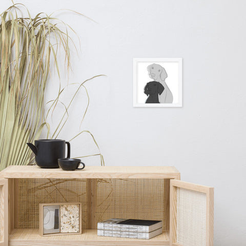 Two Dogs Framed poster