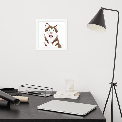 Husky Framed Poster