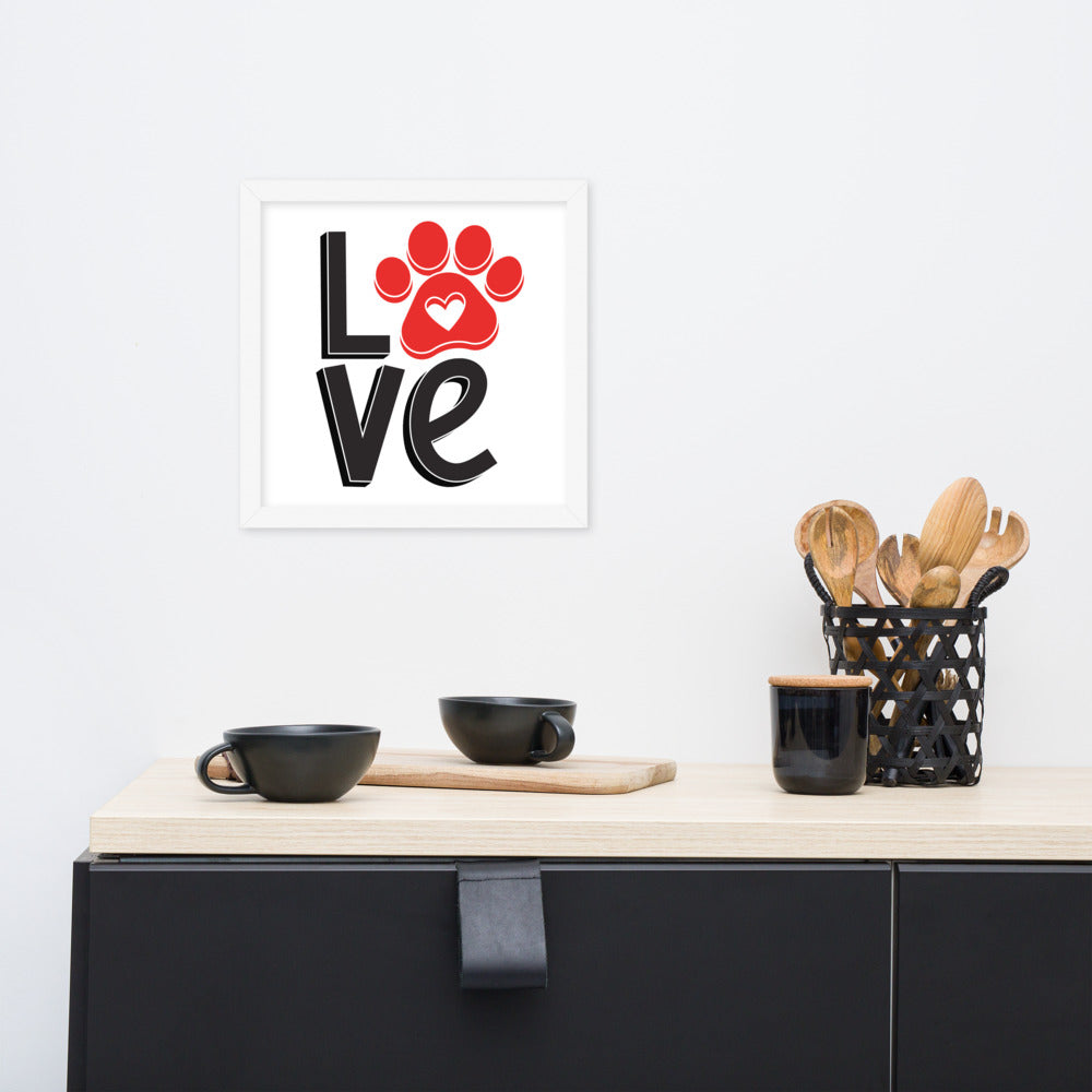 Dogs Are Love Framed Poster