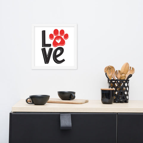 Dogs Are Love Framed Poster