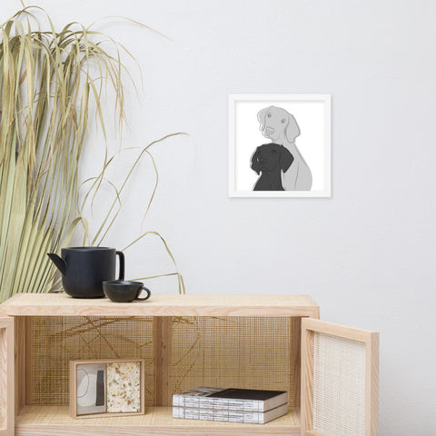 Two Dogs Framed poster