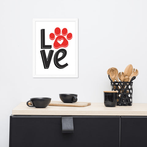 Dogs Are Love Framed Poster