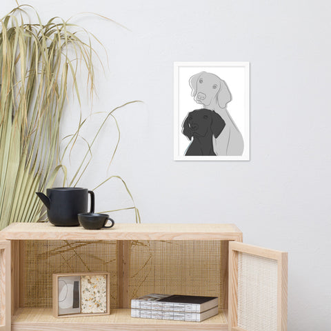 Two Dogs Framed poster