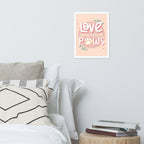 Love Has Four Paws Framed Poster