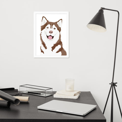 Husky Framed Poster